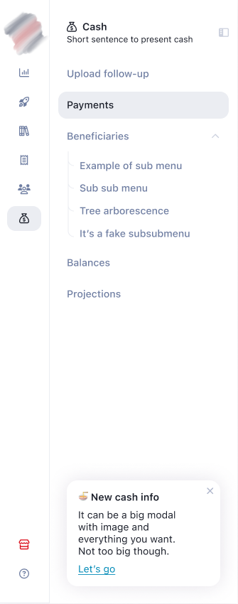 sidebar collapsed dark