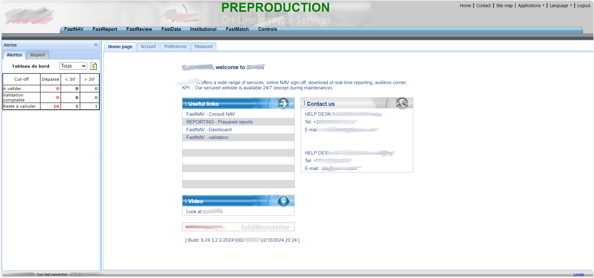 screenshot of old website